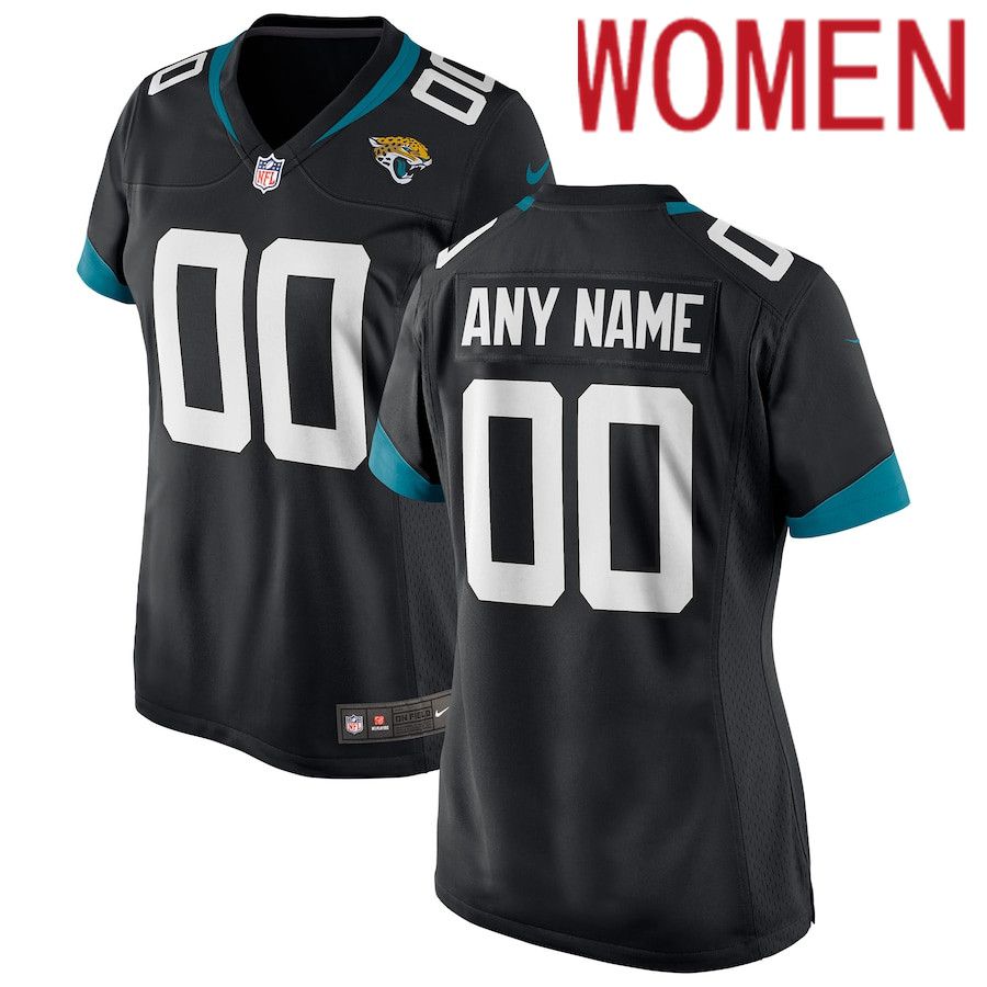 Women Jacksonville Jaguars Nike Black Custom NFL Jersey->customized nfl jersey->Custom Jersey